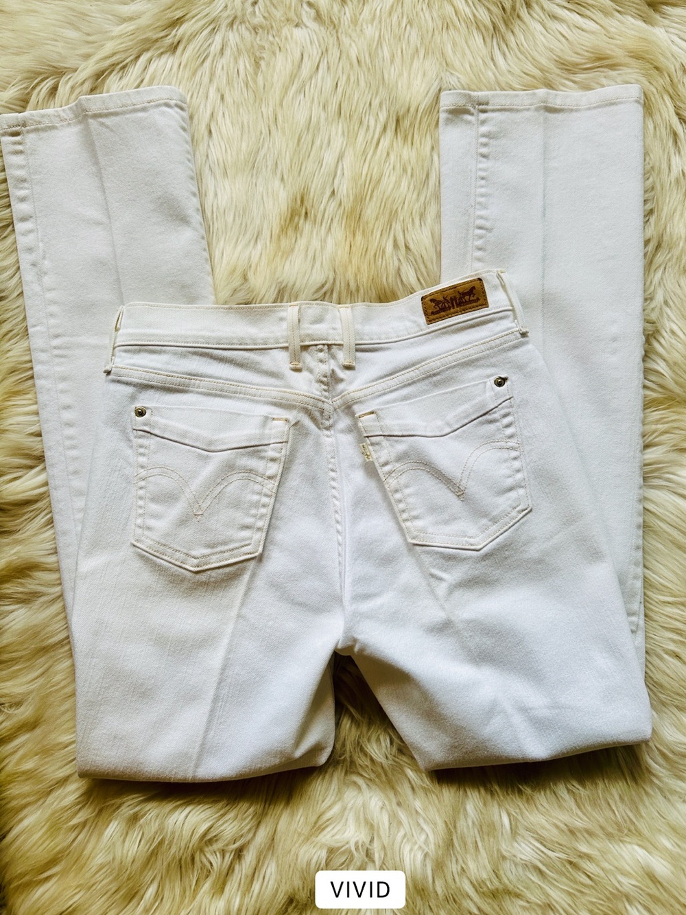 NWOT Levi's Women's White Straight Leg Jeans